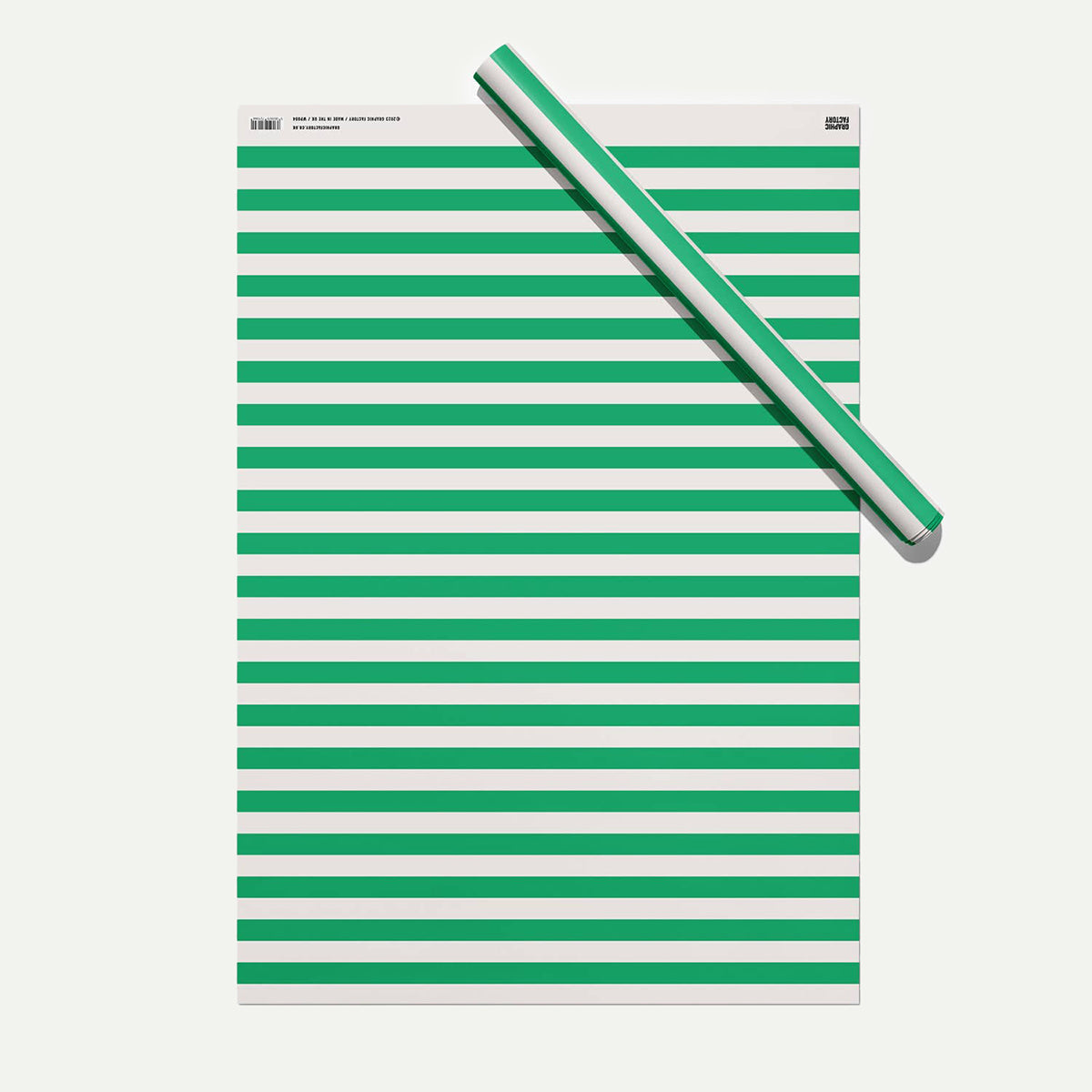 Green Stripe Wrapping Paper