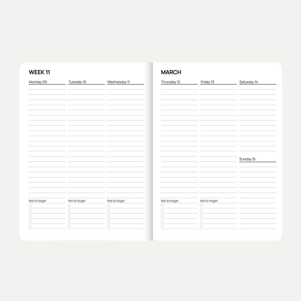 Brown Stripe Fabrique 2026 Diary