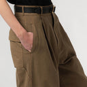 Canteen Green Linen British Worker Pant