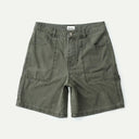 Olive Washed Canvas Short
