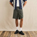 Olive Washed Canvas Short