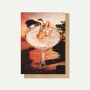 Glitter Pink Margarita Greetings Card