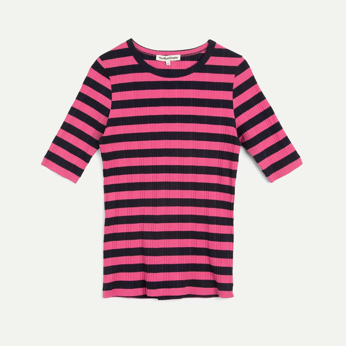 Pink/Navy Charlotte Short Sleeve Top