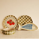 Green Checkerboard Snack Bowl