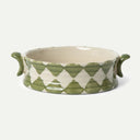 Green Checkerboard Snack Bowl