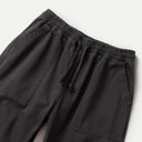 Black Herringbone Pigment Dye Chef Pants