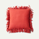 Cherry Red Rugged Woolen Cushion