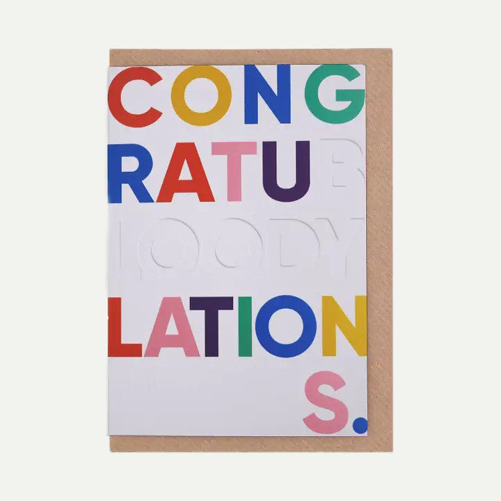 Congratubloodylations Greeting Card