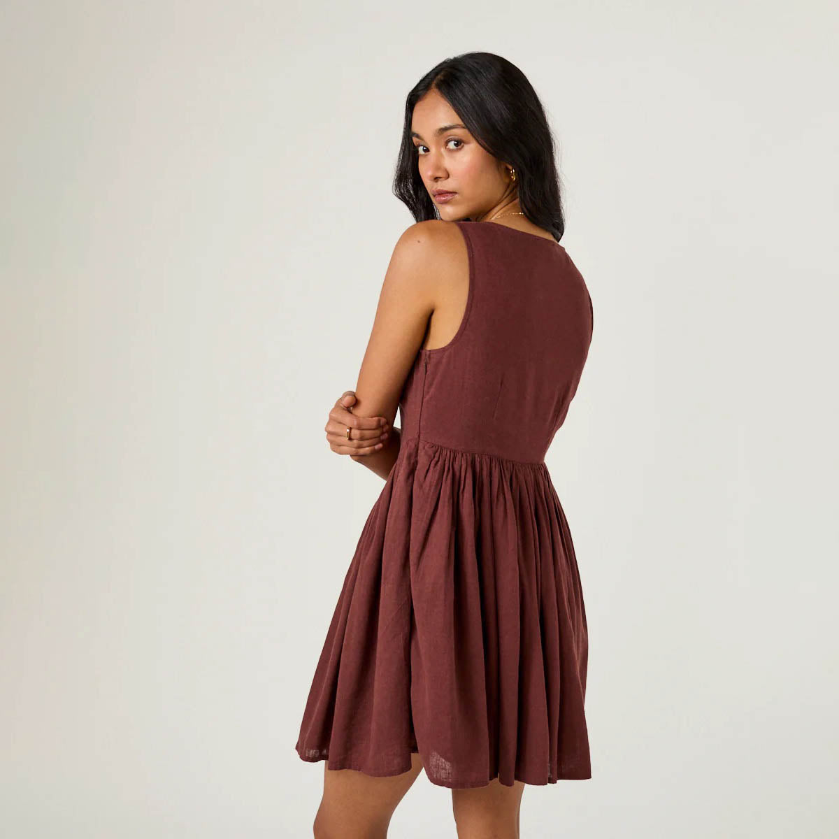 Brown Cora Mini Dress