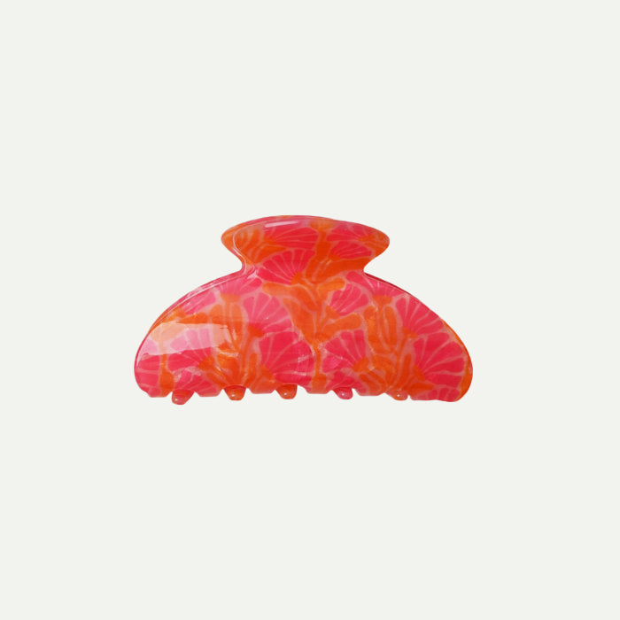 Pink/Orange Flowers Coralie Hair Claw