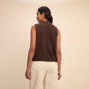 Brown Crochet Trim Cardigan