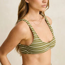 Olive Vista Stripe Crop Top