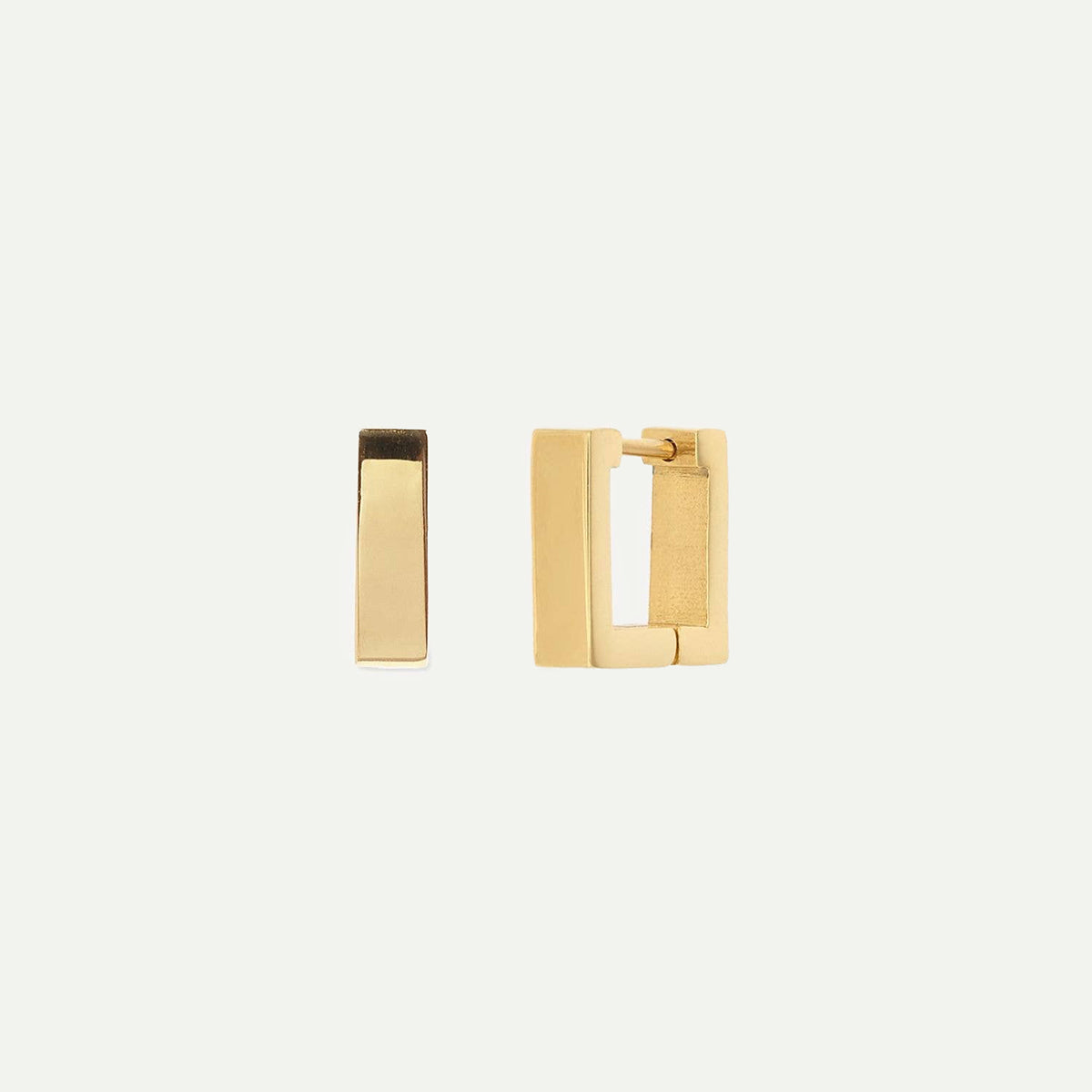 Rock Waterproof Gold Huggie Hoop Earrings