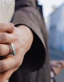 Silver Raised Fluid Ring