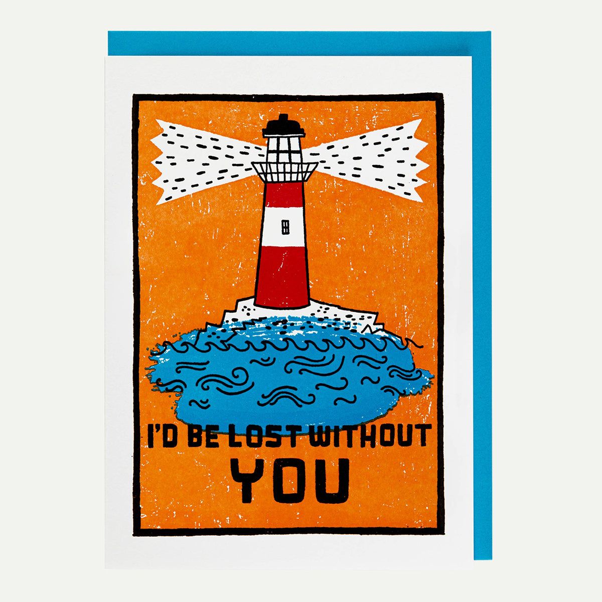 I'd Be Lost Without You Letterpress Cards