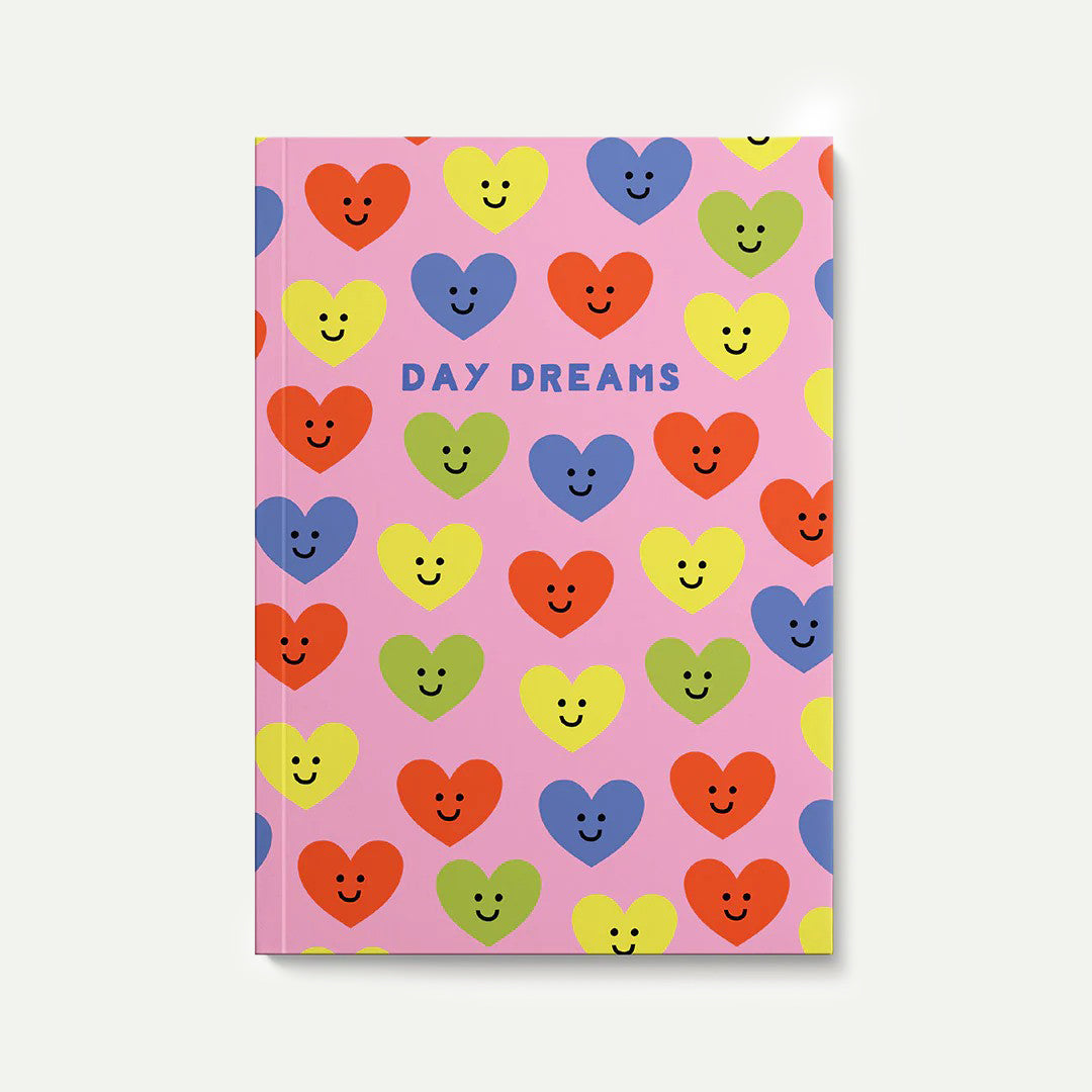 Day Dreams Hearts A5 Paperback Notebook