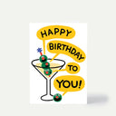Happy Birthday Martini Greeting Card