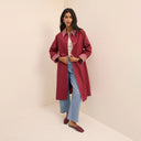 Cherry Red Diola Car Coat