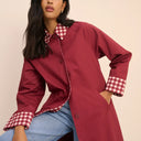Cherry Red Diola Car Coat