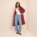 Cherry Red Diola Car Coat