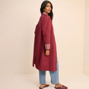 Cherry Red Diola Car Coat