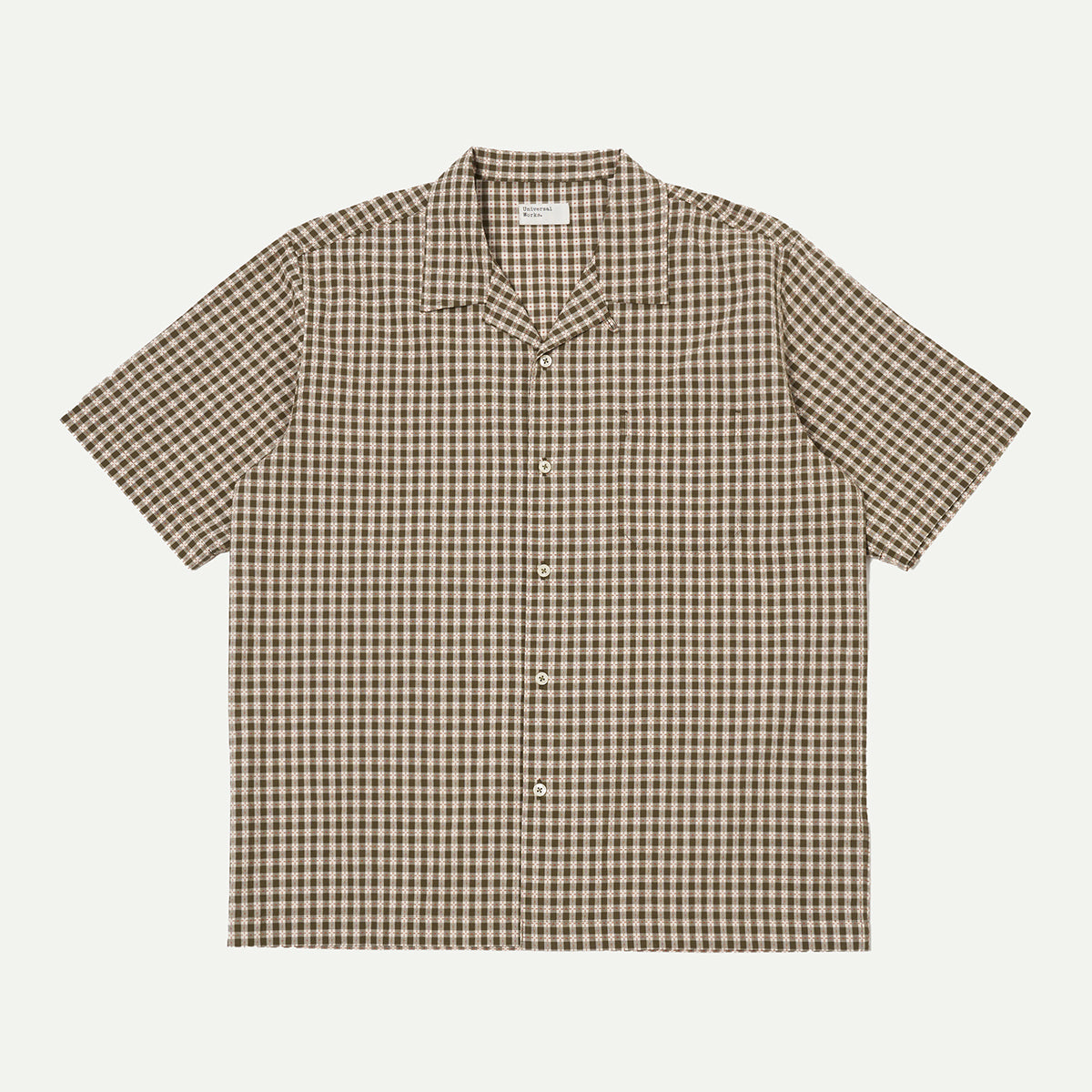 Olive Dobby Check Road Shirt