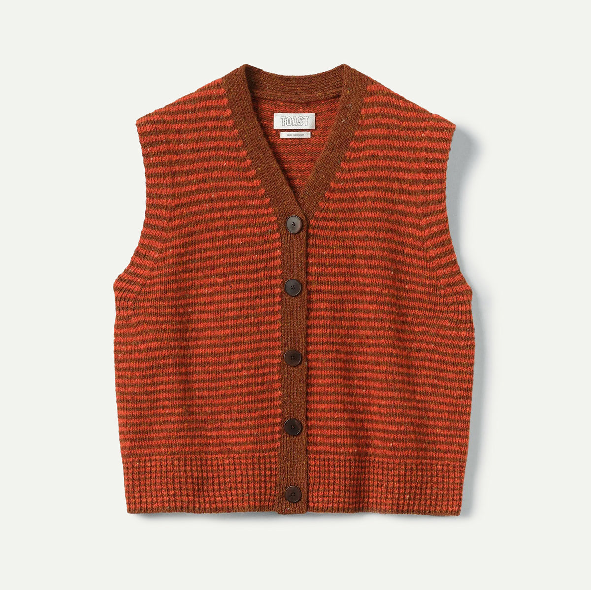 Brick/Red Striped Donegal V-Neck Tank