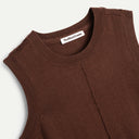 Dark Brown Fine Wool Dot Vest