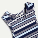 Blue Multi Stripe Dot Vest