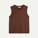 Dark Brown Fine Wool Dot Vest