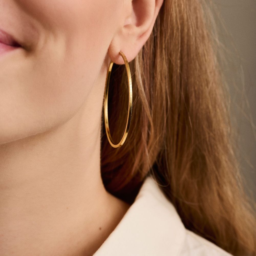 Gold Orbit Hoops