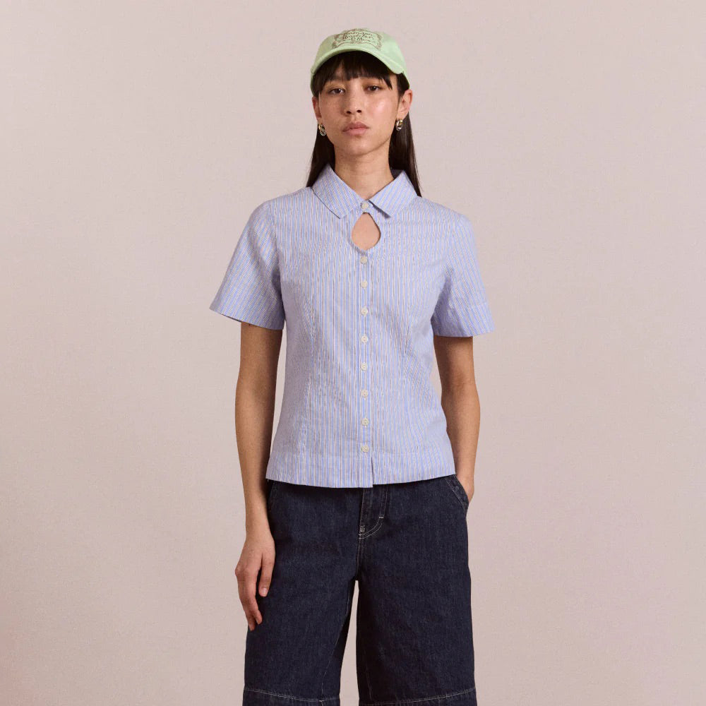 Blue Business Stripe Ebba Shirt