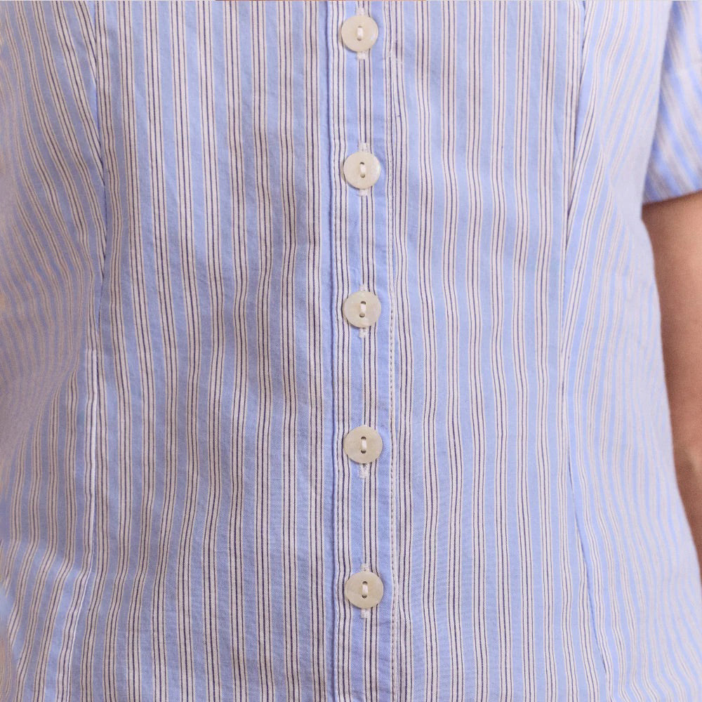 Blue Business Stripe Ebba Shirt