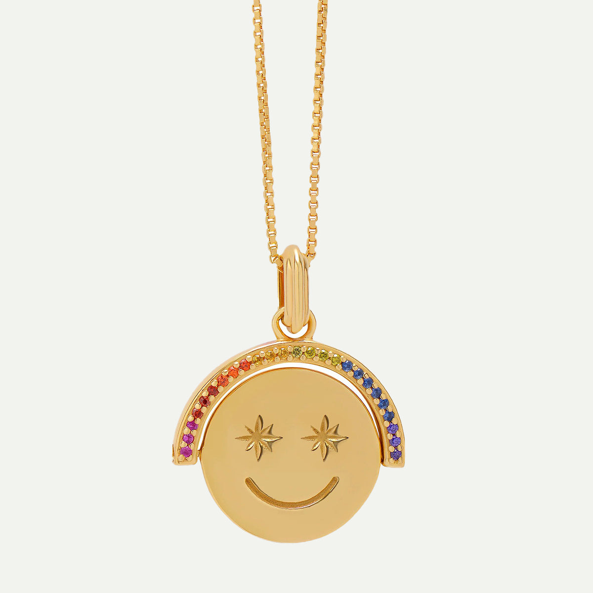 Happy Face Spinning Necklace