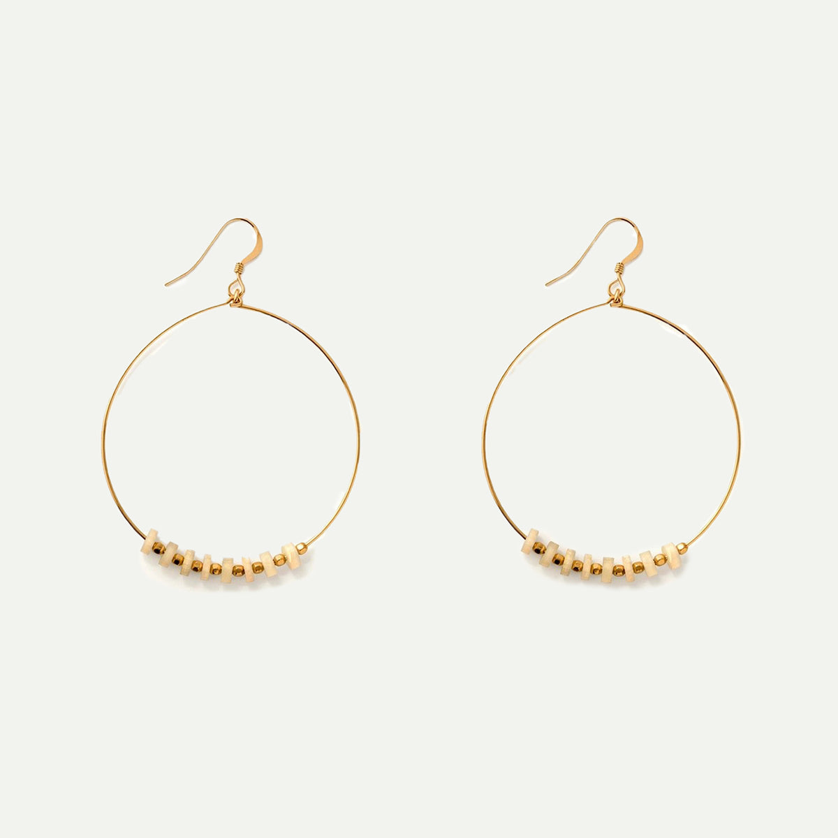 Wanderlust Life Mother of Pearl Hughoops Earrings