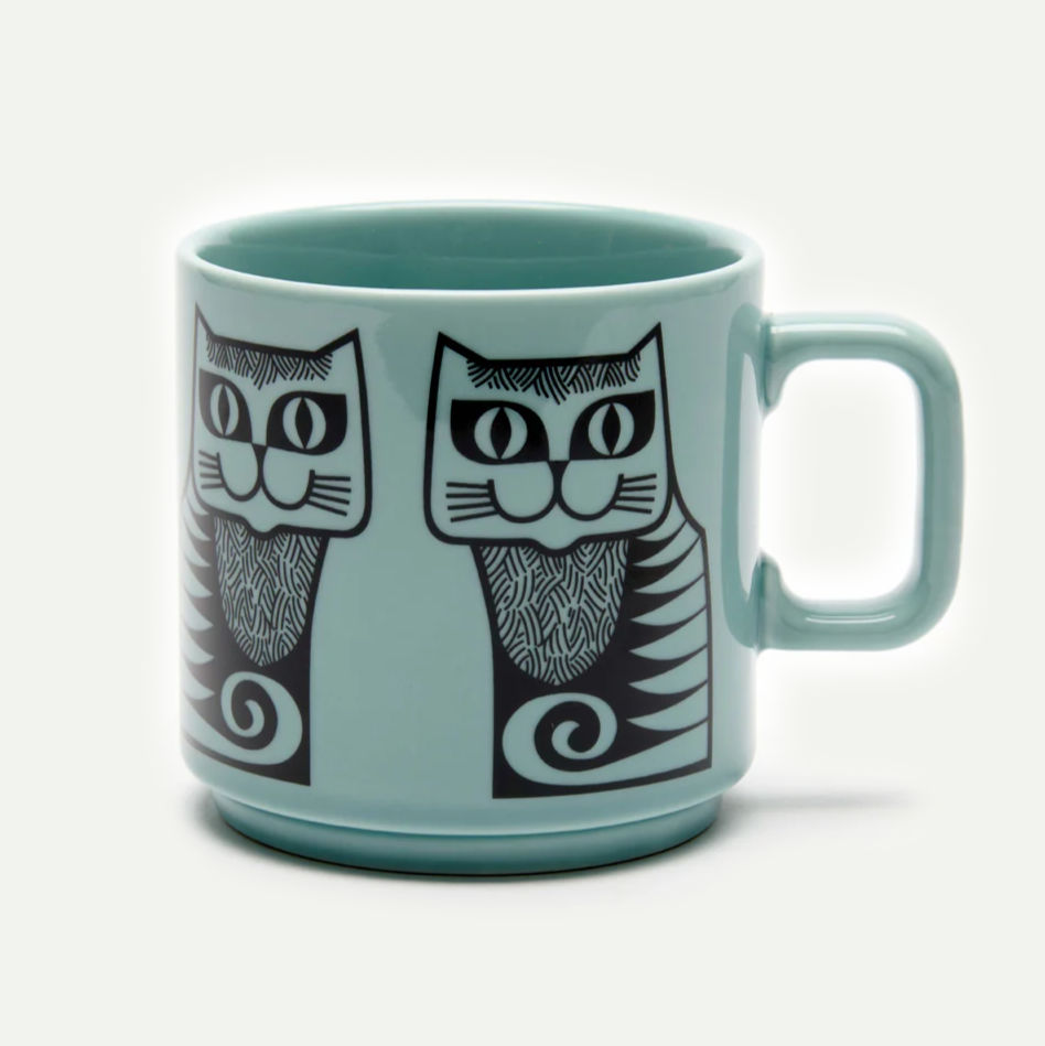 Teal Cat Hornsea Mug