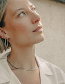 Silver Snake Chain Choker Necklace