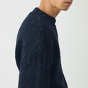 Navy Finn Donegal Wool Sweater
