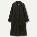 Olive/Black Check Wool Frankie Coat