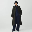 Olive/Black Check Wool Frankie Coat