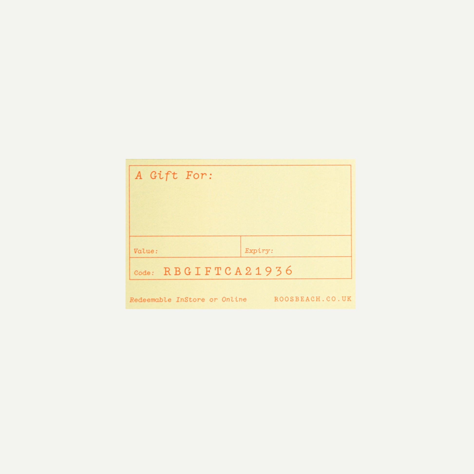 R.Place E-Gift Card | From £15 - £500