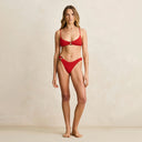 Red Gigi Ring Front Trilette Top
