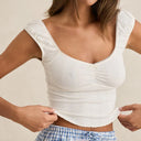 White Gracie Sweetheart Top