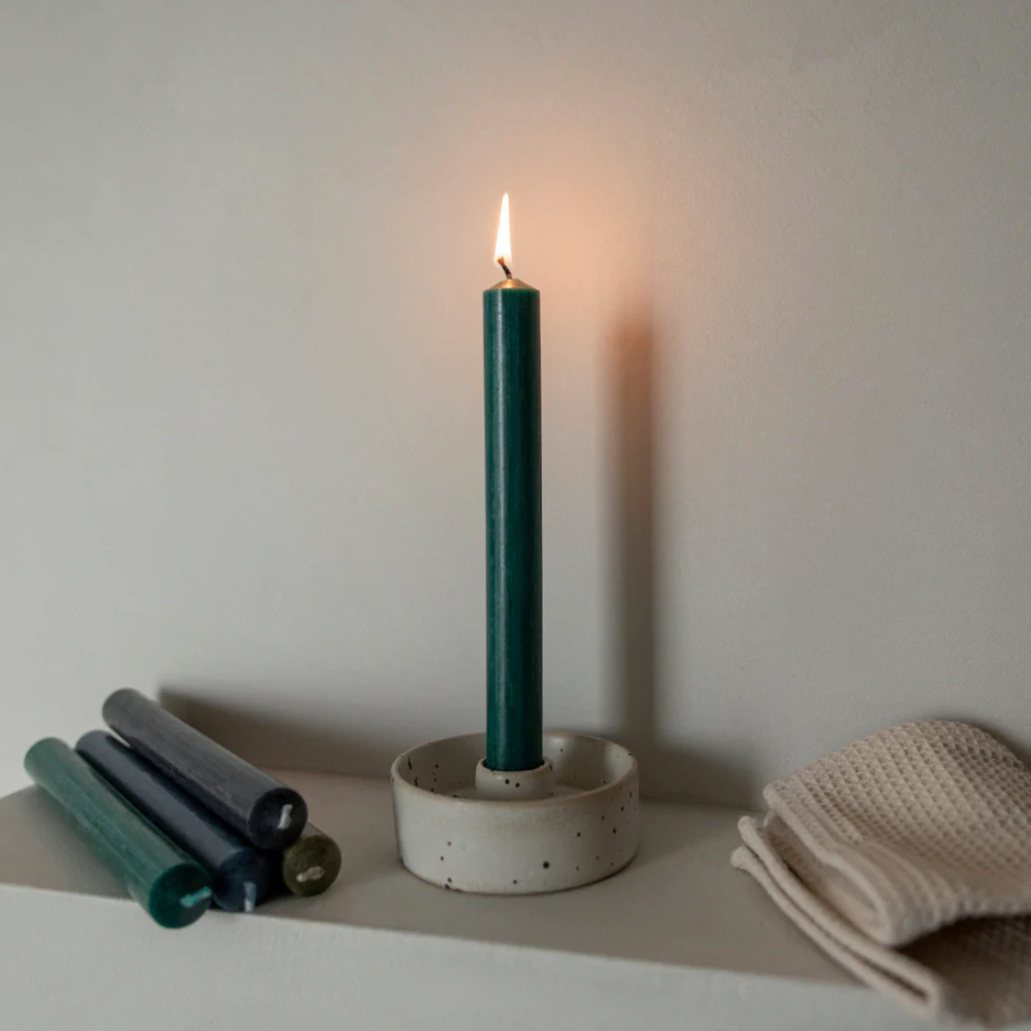 10" Woodland Green Dinner Candles