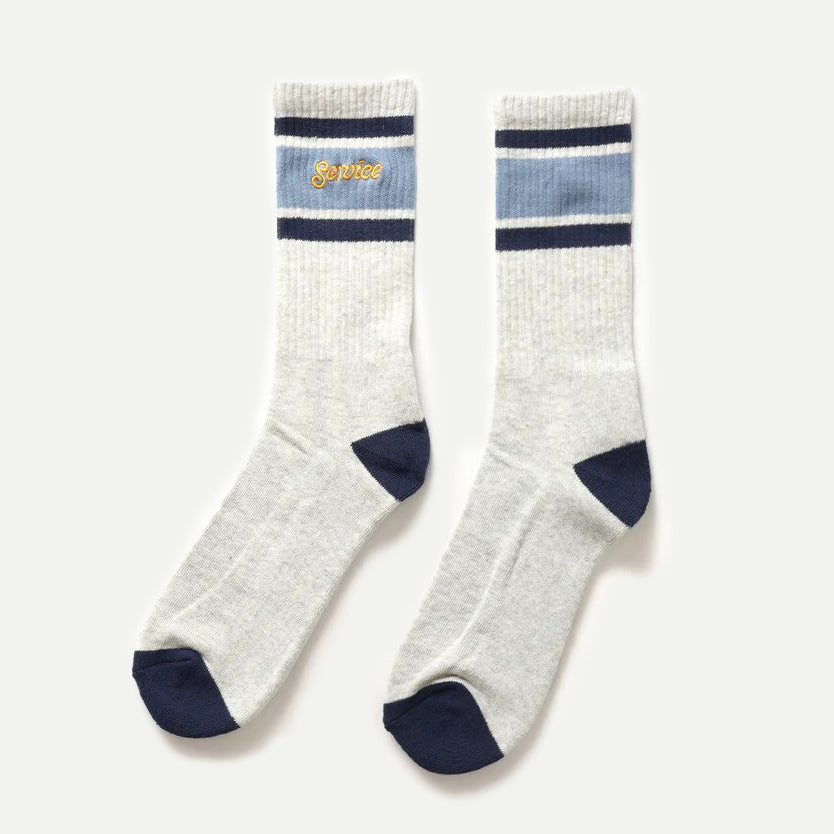 Grey Logo Ringer Socks