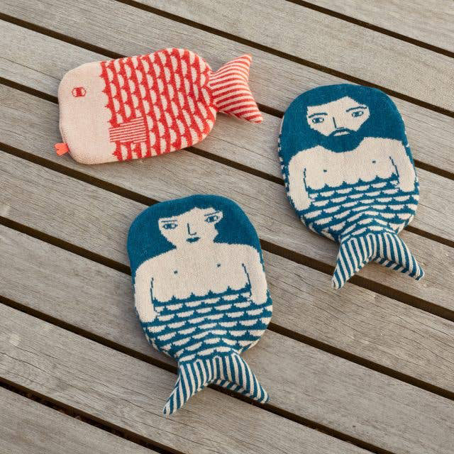 Orange Finn Hot Water Bottle