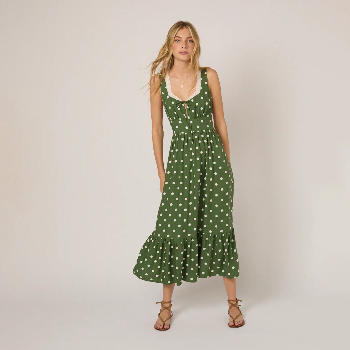 Green Petite Heather Mini Dress