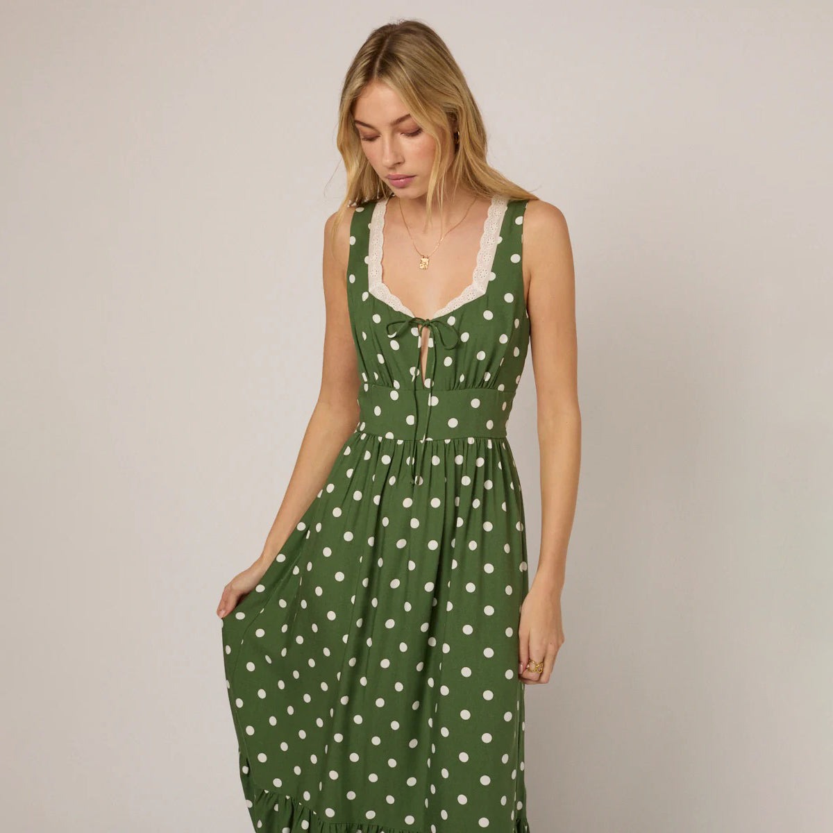 Green Petite Heather Mini Dress