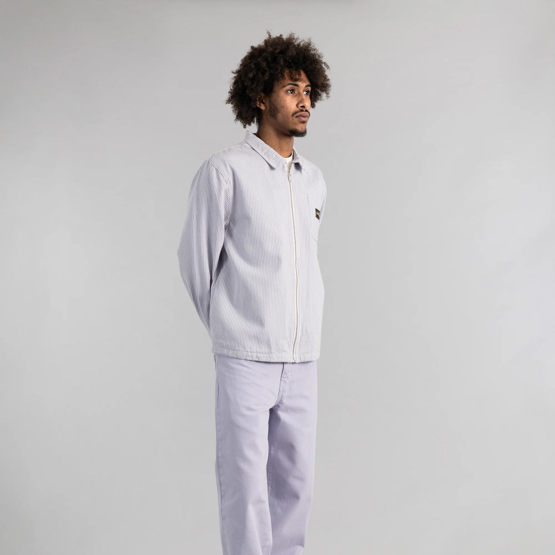 Cosmic Purple Hickory Zip Shirt