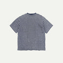Indigo Vintage Faded Stripe Half Tee